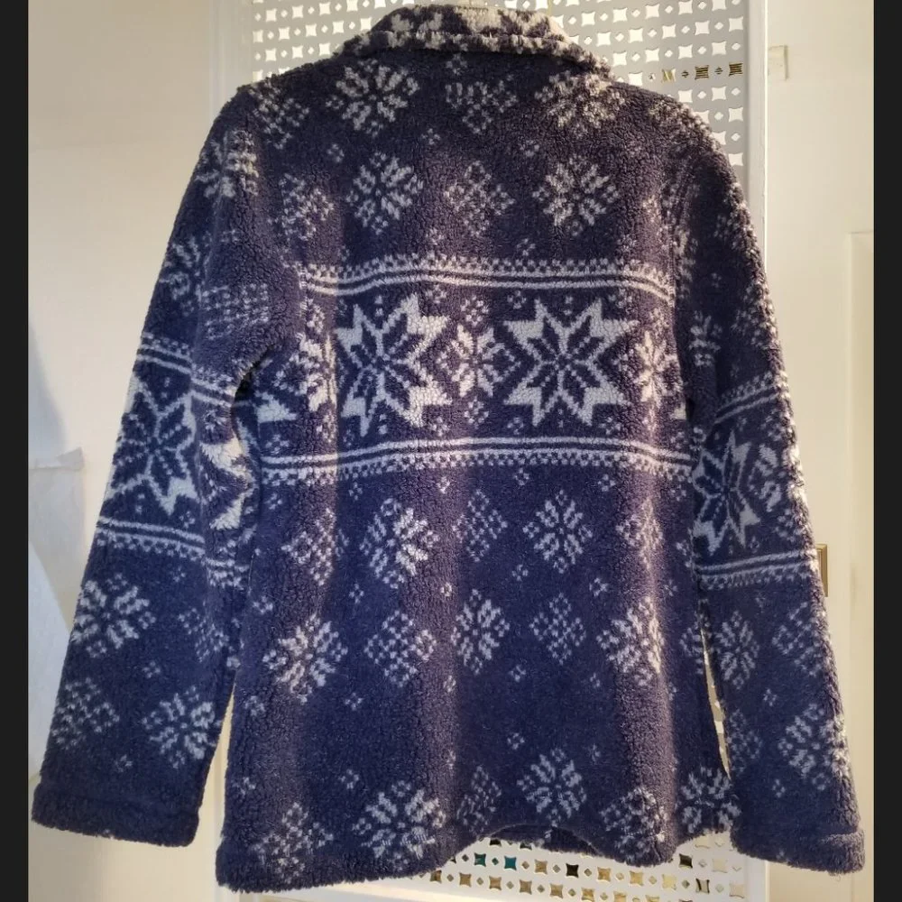 Women’s White Stag Cardigan Sweater Blue and White Ladies size S - Picture 4 of 9